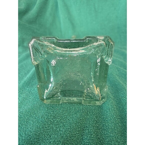 Vintage Eiffel Tower Clear Green Glass Liquor Bottle Decanter 14" - Picture 8 of 8